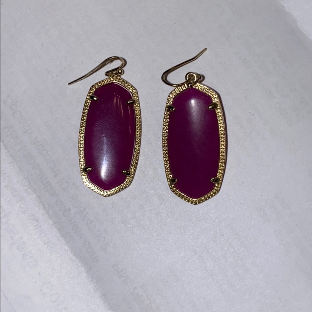 Purple Elle Kendra Scott earrings